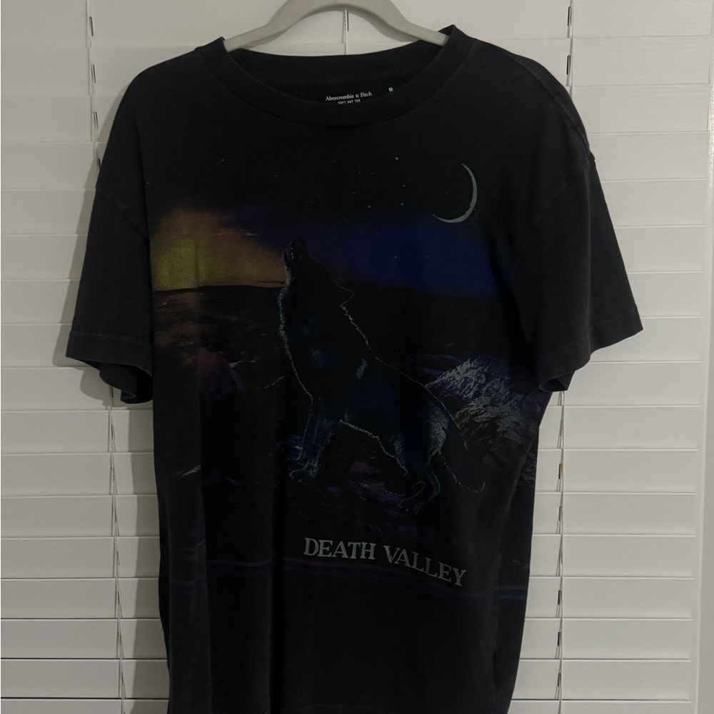 Abercrombie and Fitch Death Valley Black Graphic T-Shirt MEDIUM